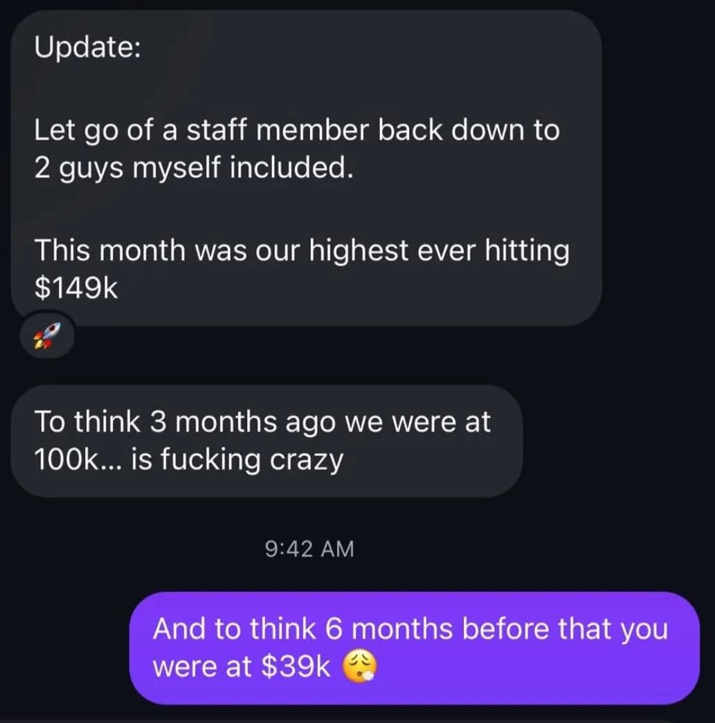 Client testimonial — $149K month