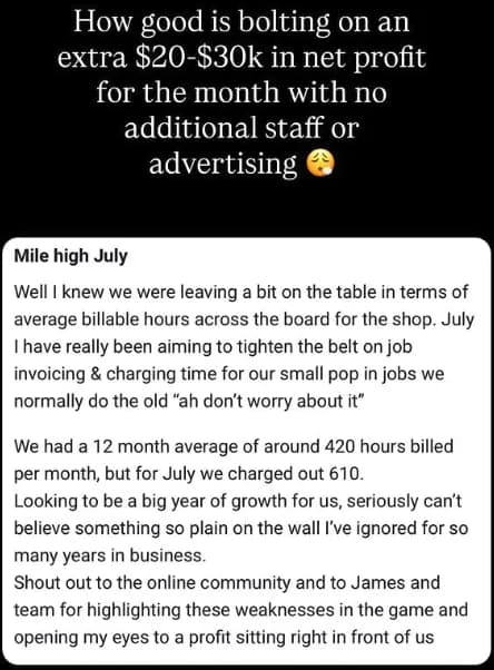 Client testimonial — $20-30K month