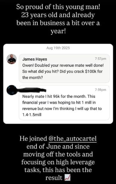 Client testimonial — $96K month