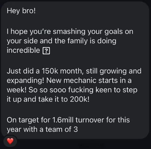 Client testimonial — $150K month